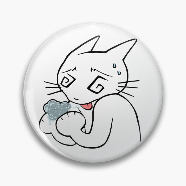 Item preview, cat coughing out hairball designed and sold by matchcats.