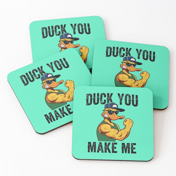 Item preview, DUCK YOU, MAKE ME. Muscular Duck with Attitude designed and sold by AnchorManShop.