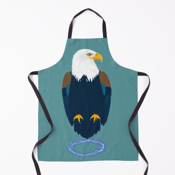 Item preview, Playful Minimalist Eagle – Fun Bald Eagle in White & Dark Blue designed and sold by Naturalite19.