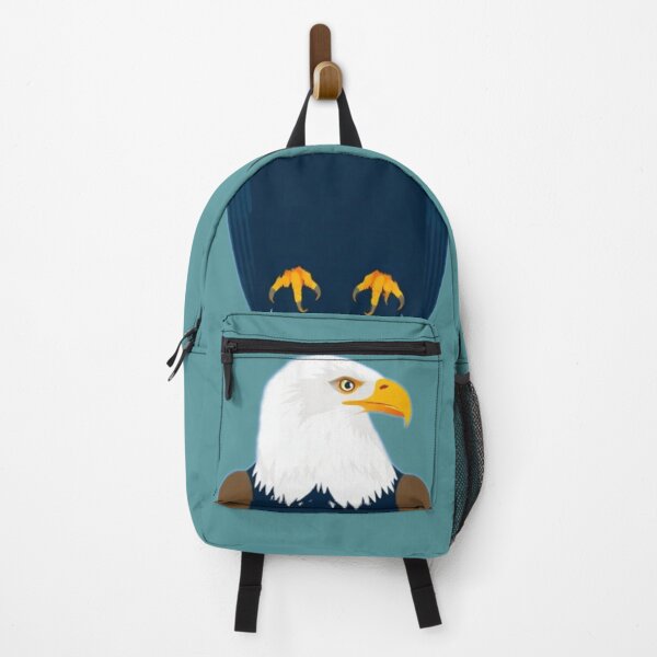 Item preview, Playful Minimalist Eagle – Fun Bald Eagle in White & Dark Blue designed and sold by Naturalite19.