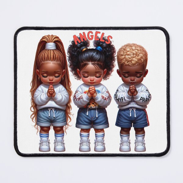 Item preview, Three Little Angels in Prayerful Grace designed and sold by Mobetterbrands.