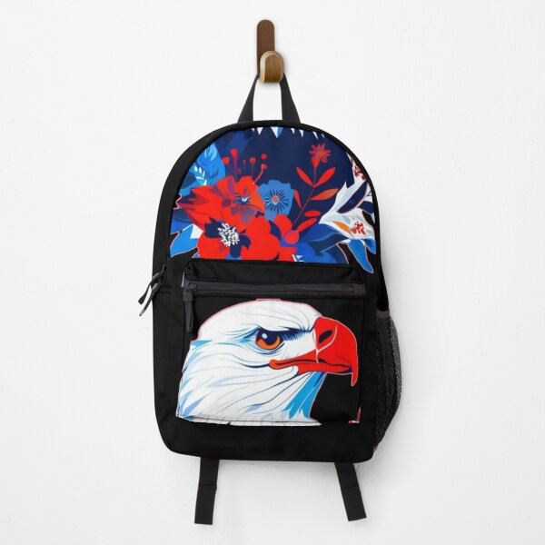 Item preview, Vibrant Floral Eagle Profile – Bald Eagle with Intense Colorful Flowers designed and sold by Naturalite19.