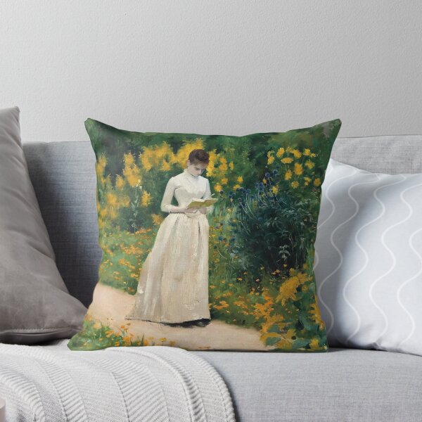 Item preview, Reading on the garden path (1883) - Albert Aublet designed and sold by Candie-Shop.
