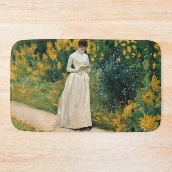 Item preview, Reading on the garden path (1883) - Albert Aublet designed and sold by Candie-Shop.