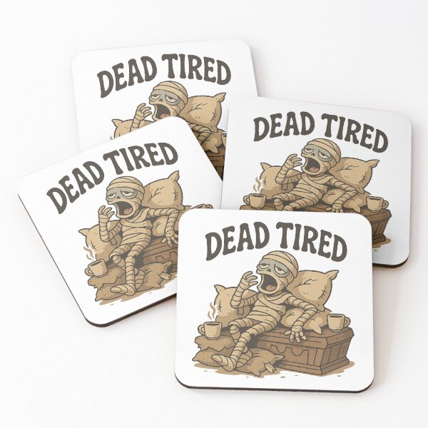 Item preview, Tired Mummy with Coffee – Funny Halloween Design designed and sold by CL7CasaLibra7.