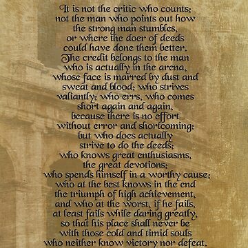 Artwork thumbnail, "The man in the arena" Theodore Roosevelt by Irisangel
