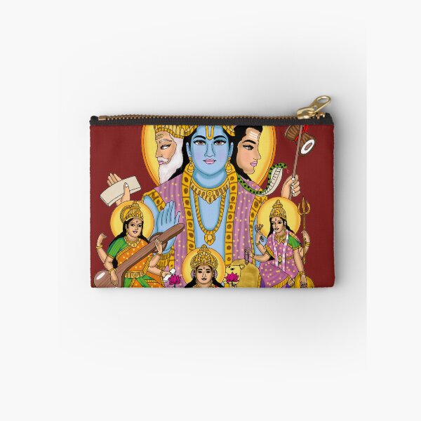 Item preview, Brahma Vishnu Shiva Digital Painting | Hindu Tridev Artwork | Creator Preserver Destroyer Divine Wall Art designed and sold by Harshit_Digital_Arts.