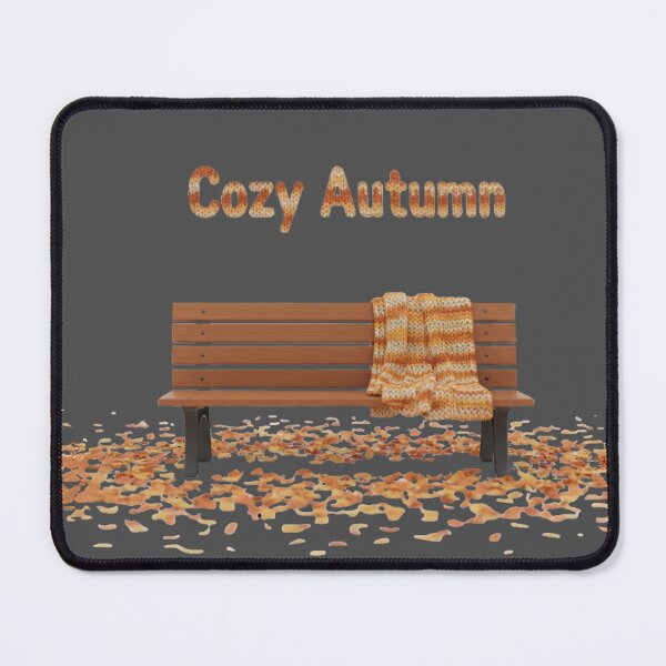 Item preview, Cozy Autumn Bench - Fall Leaves Nature Scene designed and sold by Craft Ctyle.