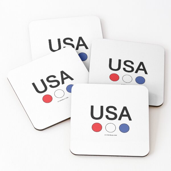Item preview, United States of America: Country + 3 Dots designed and sold by 2112 World - Wearing The World.