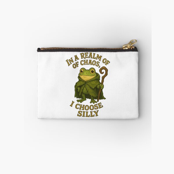 Item preview, In a Realm of Chaos I Choose Silly – Funny Frog Wizard Fantasy Design designed and sold by inkoutninja.