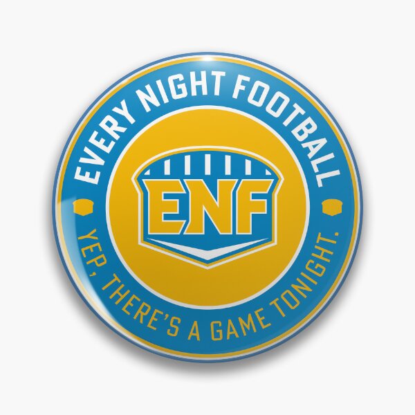 Item preview, Every Night Football "Circular Slogan" (Powder Blue & Yellow) designed and sold by GX3-Creative.