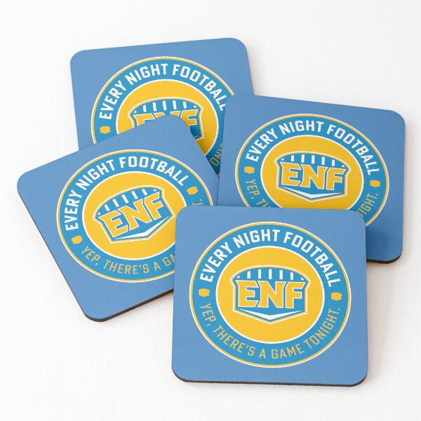 Item preview, Every Night Football "Circular Slogan" (Powder Blue & Yellow) designed and sold by GX3-Creative.