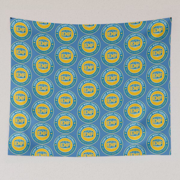 Item preview, Every Night Football "Circular Slogan" (Powder Blue & Yellow) designed and sold by GX3-Creative.