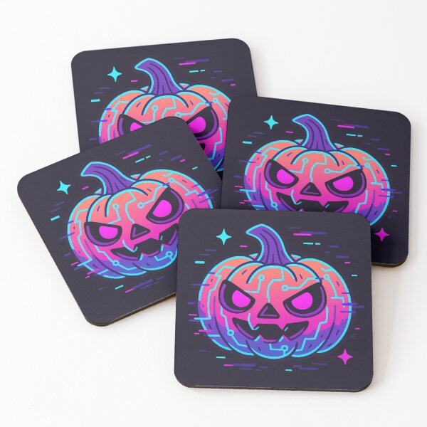 Item preview, Cyberpunk Neon Jack-O’-Lantern Pumpkin designed and sold by MythicPixel.
