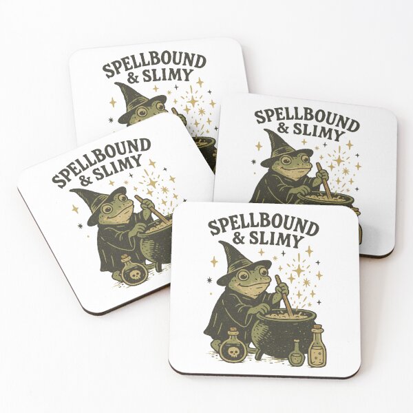 Item preview, Spellbound and Slimy – Cute Frog Witch Halloween Magic Design designed and sold by inkoutninja.