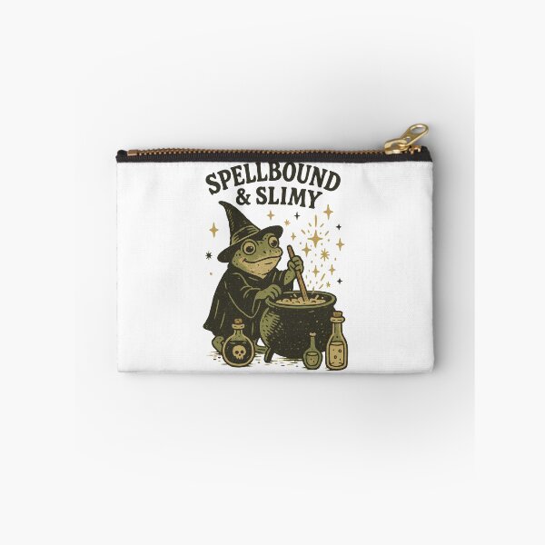 Item preview, Spellbound and Slimy – Cute Frog Witch Halloween Magic Design designed and sold by inkoutninja.