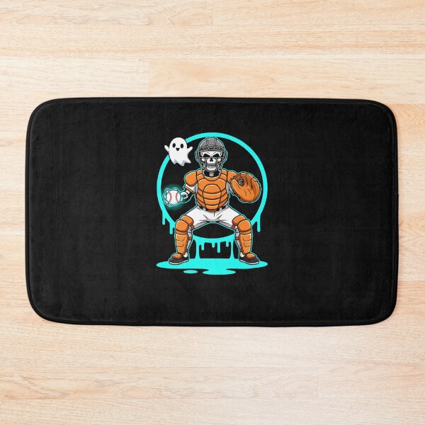 Item preview, Halloween Skeleton Baseball Catcher  designed and sold by facegm.