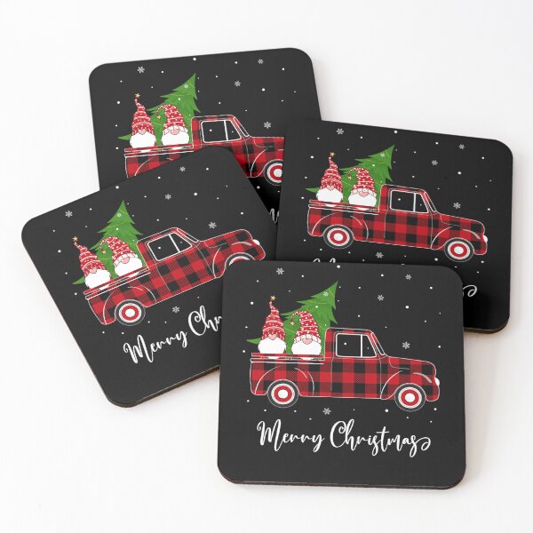 Item preview, Merry Christmas Buffalo Plaid Red Truck Tree and Gnome designed and sold by aggvinquoterl.