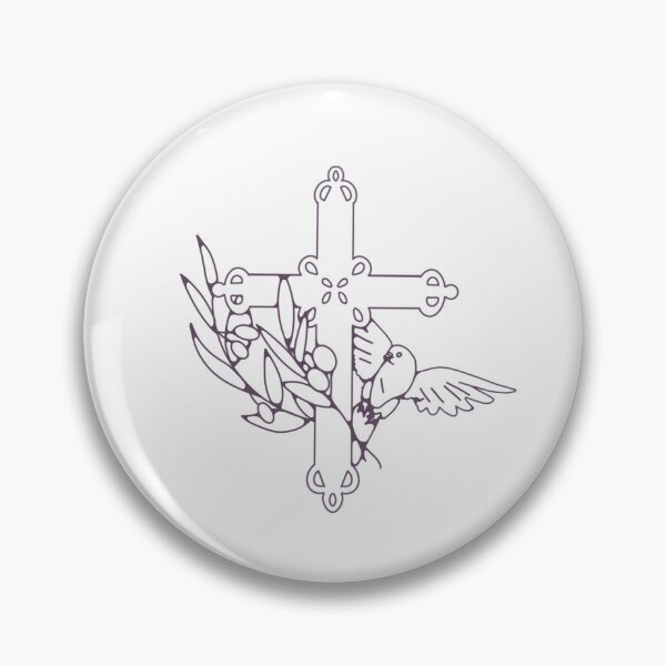 Item preview, Simple Saint Olivia of Palermo Line-Art Symbol designed and sold by stickerforsaint.