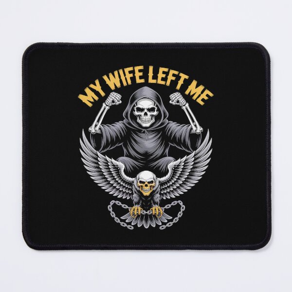 Item preview, My Wife Left Me Funny Hard Skeleton Meme designed and sold by Idarmotar.