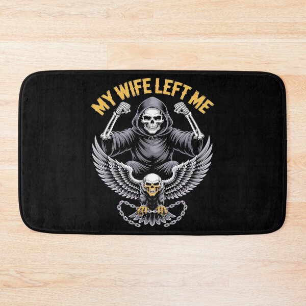 Item preview, My Wife Left Me Funny Hard Skeleton Meme designed and sold by Idarmotar.