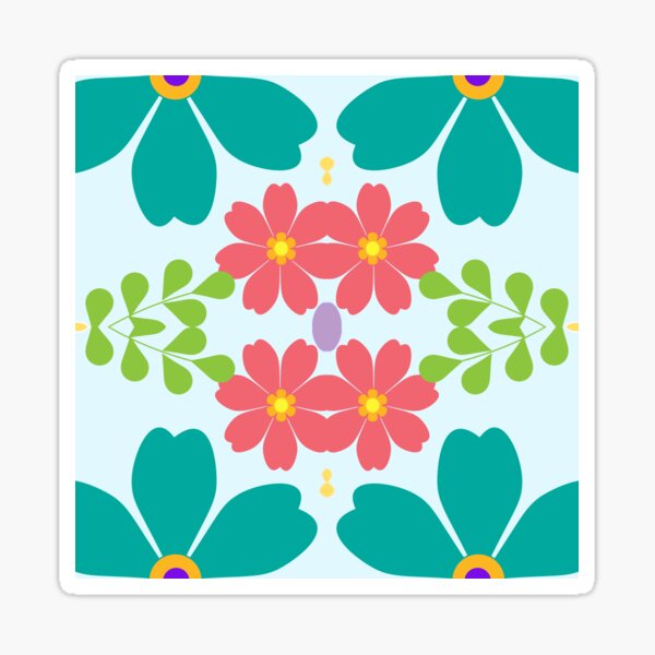 Muster Blatt gelbe Blumen Lavendel Blumen blühen romantische Blätter nahtlose bunte Wiederholung Sticker