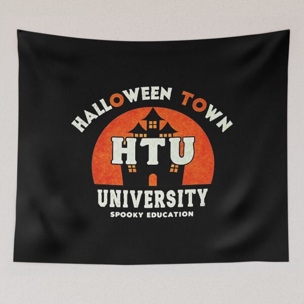 Item preview, Halloween Town University Haunted Castle Retro Badge designed and sold by Snowmiser254.