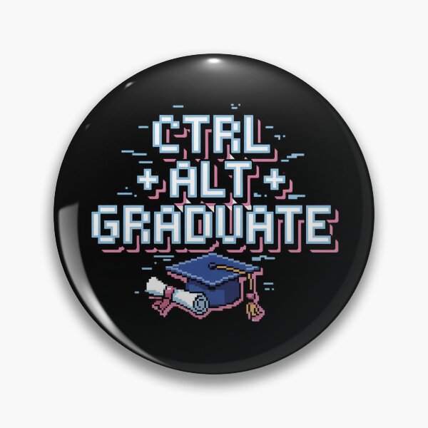 Item preview, Tech Humor CTRL ALT Graduate Pixel Art designed and sold by Bliss Find And Design.