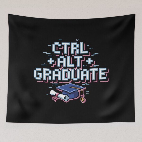 Item preview, Tech Humor CTRL ALT Graduate Pixel Art designed and sold by Bliss Find And Design.