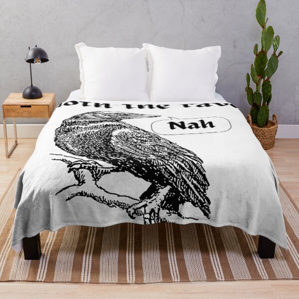 Item preview, Quoth the Raven, Nah (black on white) designed and sold by koolaidcupcake.