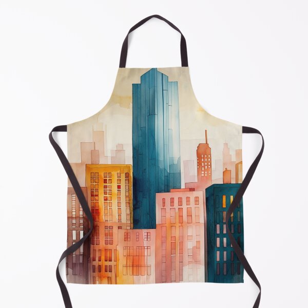Item preview, Surrealist painted building pattern designed and sold by saly55887.