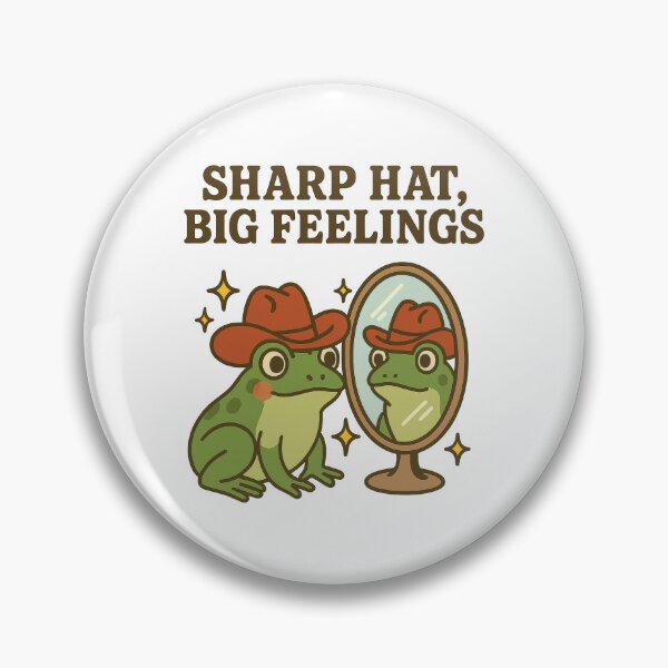 Item preview, Sharp Hat Big Feelings – Cowboy Frog Wholesome Funny Design designed and sold by inkoutninja.