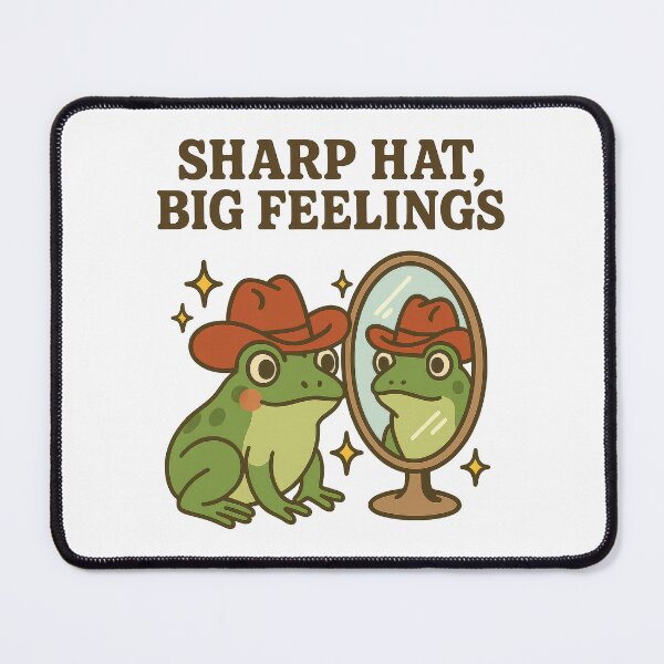 Item preview, Sharp Hat Big Feelings – Cowboy Frog Wholesome Funny Design designed and sold by inkoutninja.