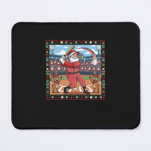 Item preview, Santa Claus Playing Baseball Player Christmas Baseball Fan designed and sold by diyoor.