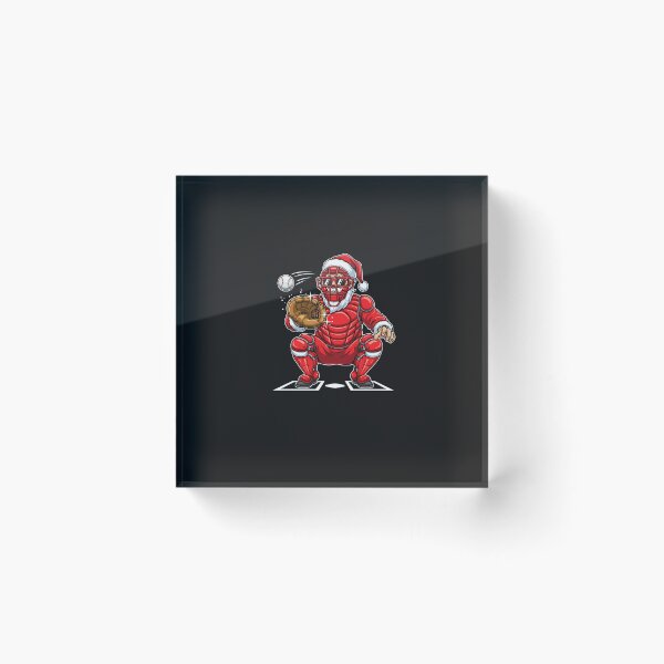 Item preview, Santa Playing Baseball as Catcher Boys Kids Teens Christmas designed and sold by diyoor.