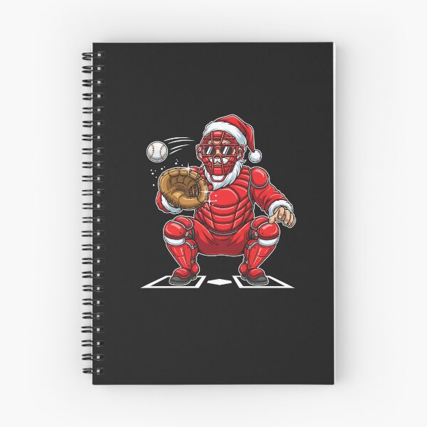 Item preview, Santa Playing Baseball as Catcher Boys Kids Teens Christmas designed and sold by diyoor.