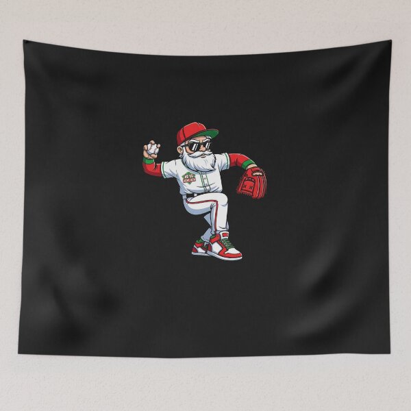 Item preview, Santa Playing Baseball as Pitcher Boys Kids Teens Christmas  designed and sold by diyoor.