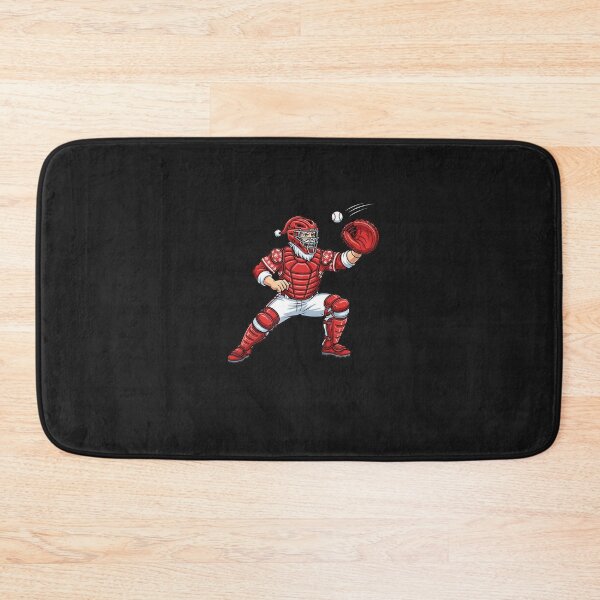 Item preview, Santa Playing Baseball Catcher Merry Christmas Sport Player  designed and sold by diyoor.