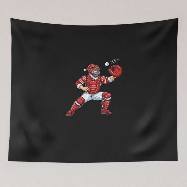 Item preview, Santa Playing Baseball Catcher Merry Christmas Sport Player  designed and sold by diyoor.