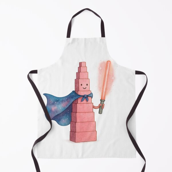 Item preview, Pink Tower Superhero – Montessori Cosmic Hero with Cape and Lightsaber designed and sold by MforMontessori.