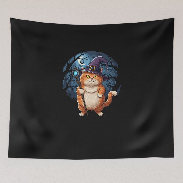 Item preview, Wizard Cat Weird Funny Halloween Cat Meme designed and sold by cawtoon.