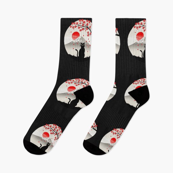 Item preview, Black Cat Vintage Japan Art Japanese designed and sold by cawtoon.