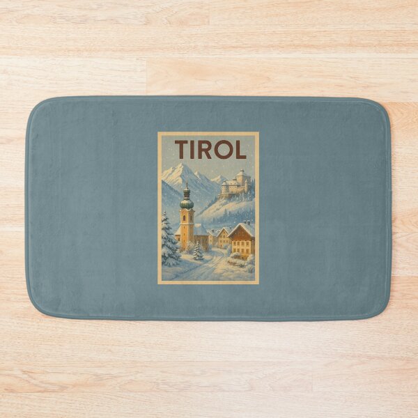 Item preview, Tyrol Austria Travel Poster Vintage Alps Winter Landscape Wall Art designed and sold by Annika Shurafa.