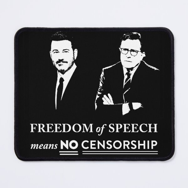 Item preview, Jimmy Kimmel and Stephen Colbert Free Speech designed and sold by 3 Funky Broads.