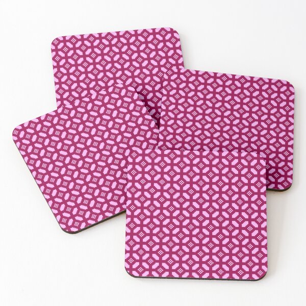 Item preview, Rice Grain Mosaic Pattern – Plum & Rose Geometric Tile designed and sold by ccitypictures.