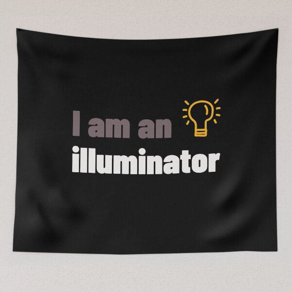 Item preview, I Am an Illuminator – Cute Lightbulb Graphic designed and sold by downUnderInk.