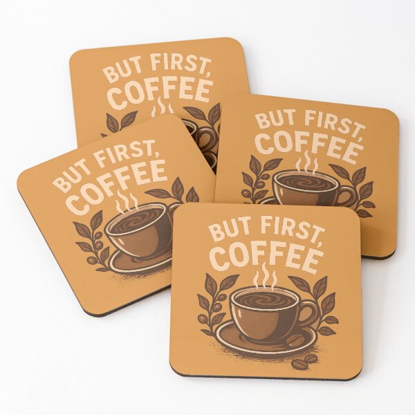 Item preview, But first, Coffee Illustration designed and sold by T-rificDesigns.
