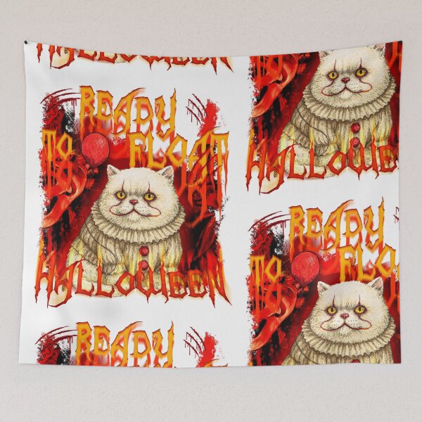 Item preview, Horror Clown Cat Red Balloon designed and sold by AShanDome.