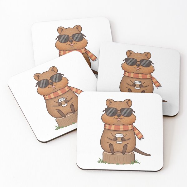 Item preview, Chilled Quokka with Coffee designed and sold by Itsjustfender.