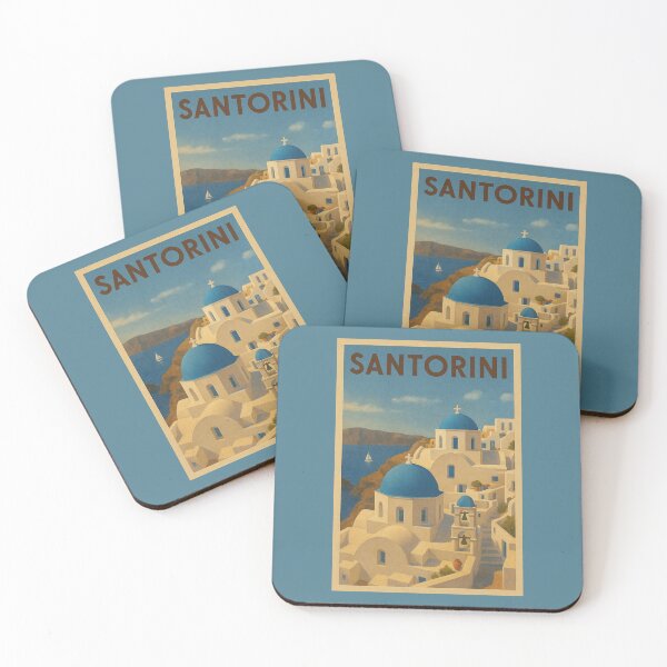 Item preview, Santorini Greece Oia Blue Domes Travel Greek Islands Vacation designed and sold by Annika Shurafa.
